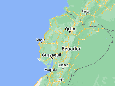 Map showing location of Quevedo (-1.03333, -79.45)