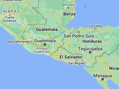 Map showing location of Quezaltepeque (14.63333, -89.45)