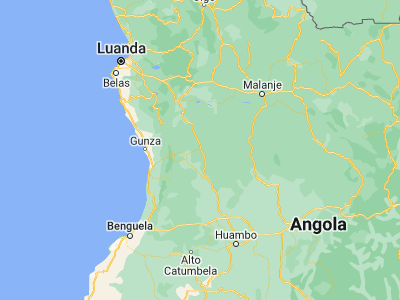 Map showing location of Quibala (-10.73366, 14.97995)