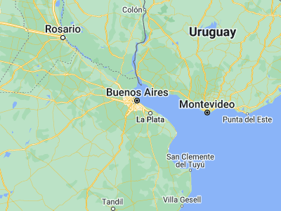 Map showing location of Quilmes (-34.72418, -58.25265)