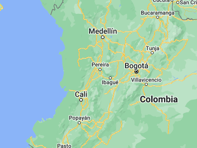 Map showing location of Quimbaya (4.62306, -75.76278)