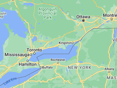 Map showing location of Quinte West (44.18342, -77.56618)