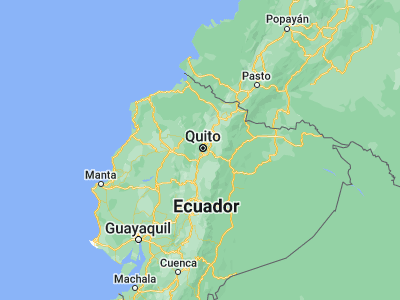 Map showing location of Quito (-0.22985, -78.52495)
