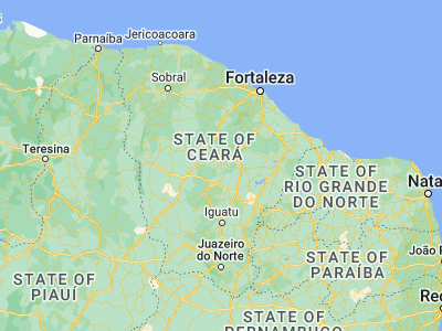 Map showing location of Quixeramobim (-5.19917, -39.29278)