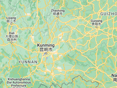 Map showing location of Qujing (25.48333, 103.78333)