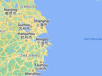 Map showing location of Qushan (30.45005, 122.28427)