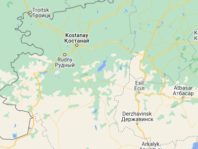 Map showing location of Qusmuryn (52.45107, 64.61977)