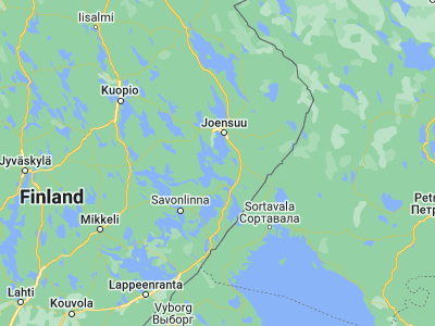 Map showing location of Rääkkylä (62.31667, 29.61667)