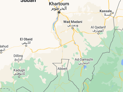 Map showing location of Rabak (13.18087, 32.73999)