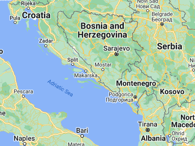 Map showing location of Radišići (43.22302, 17.54056)