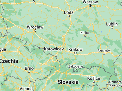 Map showing location of Radzionków (50.40026, 18.90232)