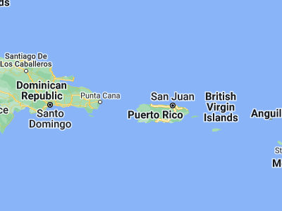 Map showing location of Rafael Hernandez (18.47133, -67.07907)