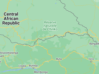 Map showing location of Rafaï (4.95, 23.91667)