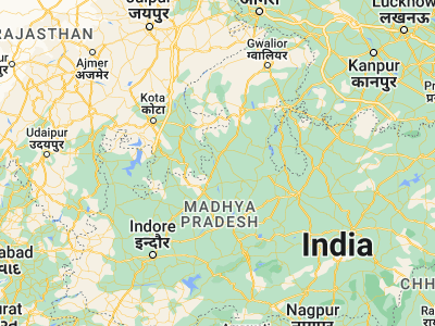 Map showing location of Rāghogarh (24.44406, 77.19824)