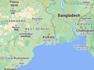 Map showing location of Raghudebbati (22.52556, 88.19583)