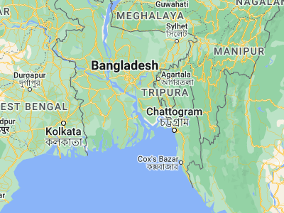 Map showing location of Rāipur (23.0391, 90.76808)