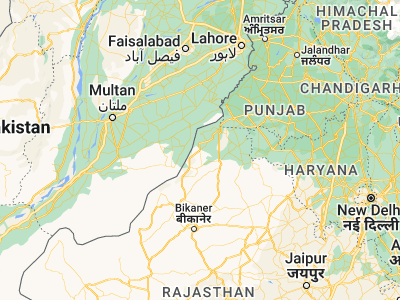 Map showing location of Rāisinghnagar (29.53583, 73.44917)