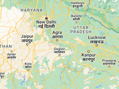 Map showing location of Rājākhera (26.89611, 78.17139)