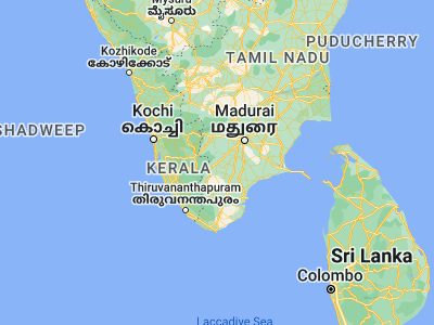 Map showing location of Rajapalaiyam (9.45296, 77.55335)