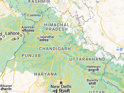 Map showing location of Rājgarh (30.85145, 77.29909)