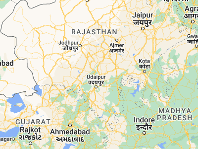 Map showing location of Rājsamand (25.07145, 73.8798)