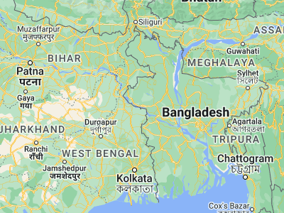 Map showing location of Rājshāhi (24.36667, 88.6)