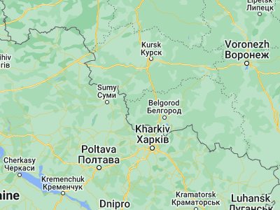 Map showing location of Rakitnoye (50.8389, 35.8515)