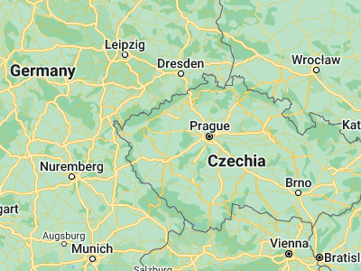 Map showing location of Rakovník (50.1037, 13.7334)