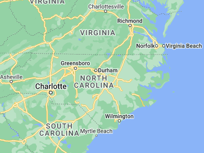 Map showing location of Raleigh (35.7721, -78.63861)