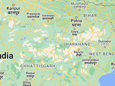 Map showing location of Rāmānuj Ganj (23.8, 83.7)