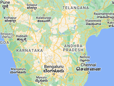 Map showing location of Ramāpuram (15.28333, 77.86667)