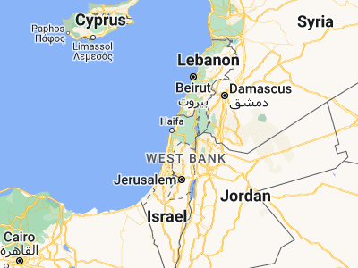 Map showing location of Ramat Yishay (32.70444, 35.1707)
