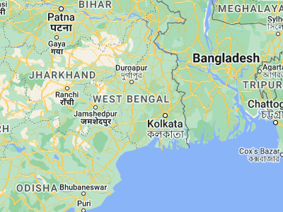 Map showing location of Rāmjībanpur (22.83333, 87.61667)