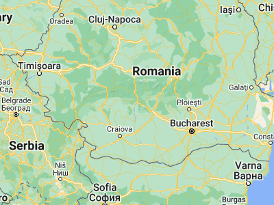 Map showing location of Râmnicu Vâlcea (45.1, 24.36667)