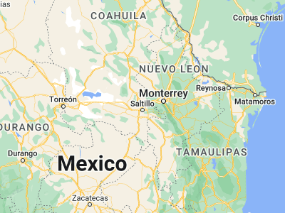 Map showing location of Ramos Arizpe (25.54227, -100.94772)
