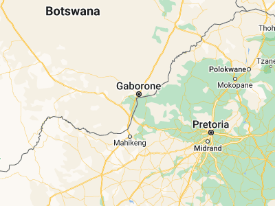 Map showing location of Ramotswa (-24.87158, 25.86989)