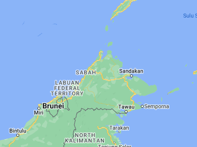 Map showing location of Ranau (5.9538, 116.6641)