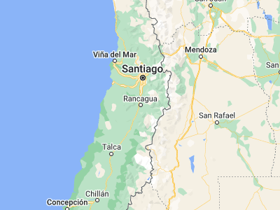 Map showing location of Rancagua (-34.17083, -70.74444)