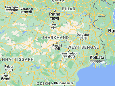 Map showing location of Rānchī (23.35, 85.33333)