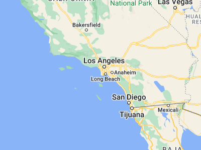 Map showing location of Rancho Palos Verdes (33.74446, -118.38702)