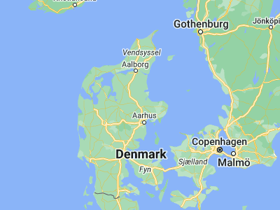Map showing location of Randers (56.46667, 10.05)