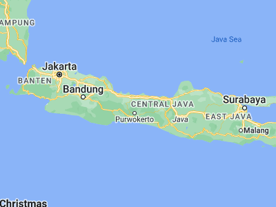 Map showing location of Randudongkal (-7.0981, 109.3243)