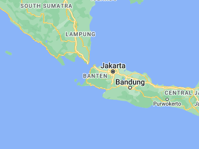 Map showing location of Rangkasbitung (-6.3591, 106.2494)