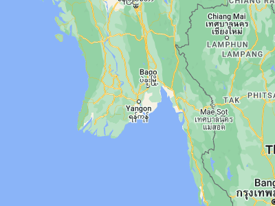 Map showing location of Rangoon (Yangon) (16.80528, 96.15611)