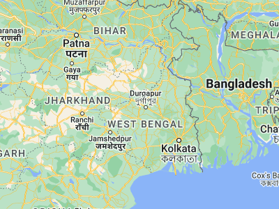 Map showing location of Rānīganj (23.61667, 87.13333)