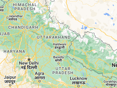Map showing location of Rānīkhet (29.64232, 79.4334)