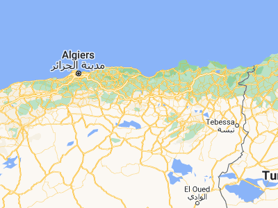 Map showing location of Râs el Oued (35.9441, 5.03107)