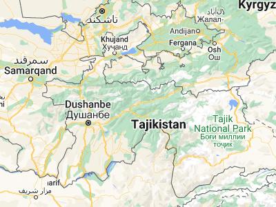 Map showing location of Rasht (39.02872, 70.37446)