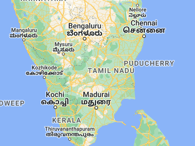 Map showing location of Rasipuram (11.46009, 78.18635)