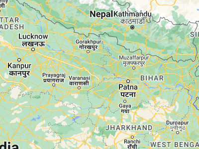 Map showing location of Rasrā (25.85691, 83.85455)